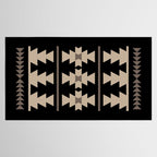 Southwestern Pattern 132 Black and Beige Tablecloth Gallery Image 2