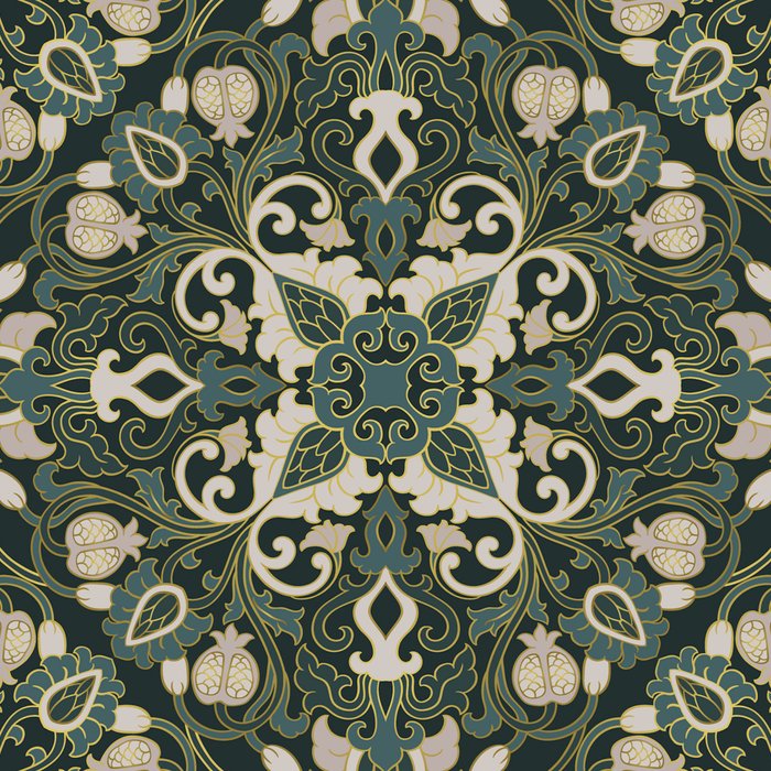 Ornamental Ethnic Bohemian Pattern VIII Emerald Gold Coffee Mug Gallery Image 2