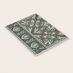 Ornamental Ethnic Bohemian Pattern VIII Emerald Gold Notebook Gallery Image 3