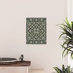 Ornamental Ethnic Bohemian Pattern VIII Emerald Gold Poster Gallery Image 2