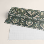 Ornamental Ethnic Bohemian Pattern VIII Emerald Gold Wrapping Paper Gallery Image 2