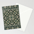 Ornamental Ethnic Bohemian Pattern VIII Emerald Gold Stationery Card Gallery Image 2
