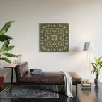Ornamental Ethnic Bohemian Pattern VIII Emerald Gold Wood Wall Art Gallery Image 2