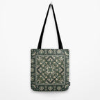 Ornamental Ethnic Bohemian Pattern VIII Emerald Gold Tote Bag Gallery Image 2