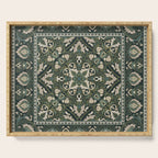 Ornamental Ethnic Bohemian Pattern VIII Emerald Gold Serving Tray Gallery Image 1