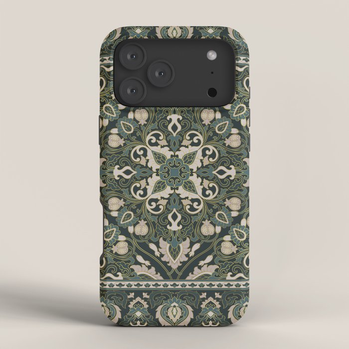 Ornamental Ethnic Bohemian Pattern VIII Emerald Gold iPhone Case Gallery Image 4