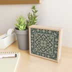 Ornamental Ethnic Bohemian Pattern VIII Emerald Gold Mini Art Print Gallery Image 2