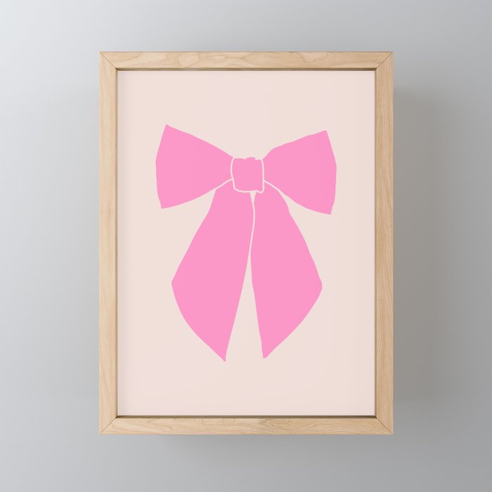 Pink Bow Mini Art Print Gallery Image 1
