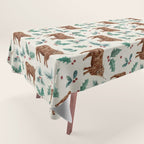 Farm house Christmas Burlap Tablecloth Gallery Image 1