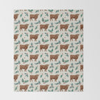 Farm house Christmas Burlap Throw Blanket Gallery Image 2
