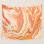 orange marble Wall Tapestry Gallery Image 4