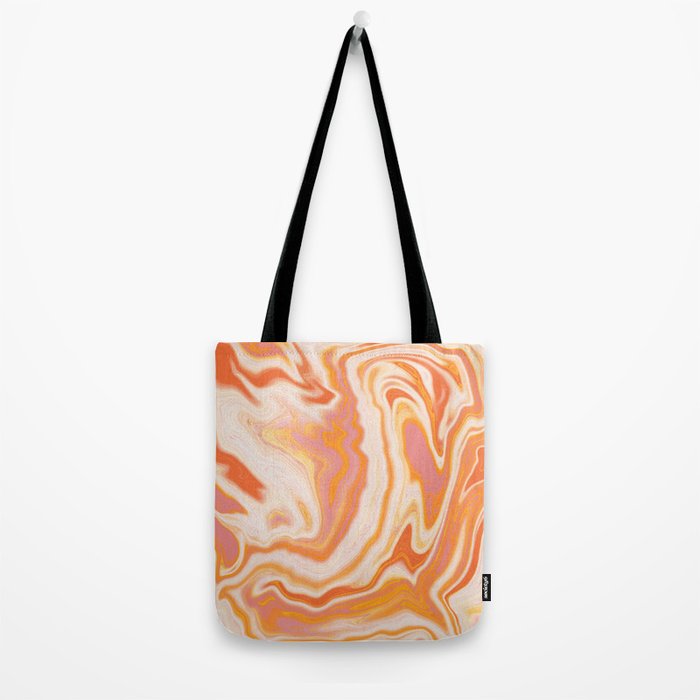 orange marble Tote Bag Gallery Image 2