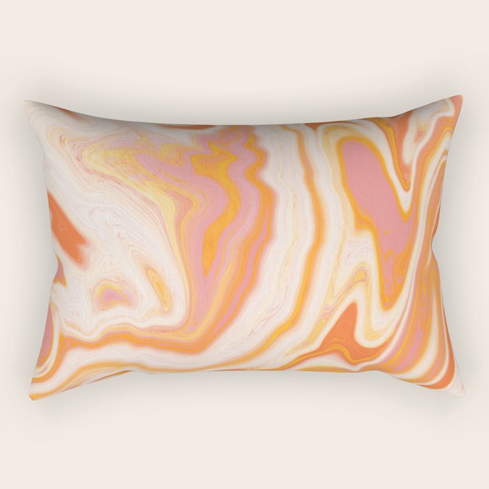 orange marble Rectangular Pillow Gallery Image 1