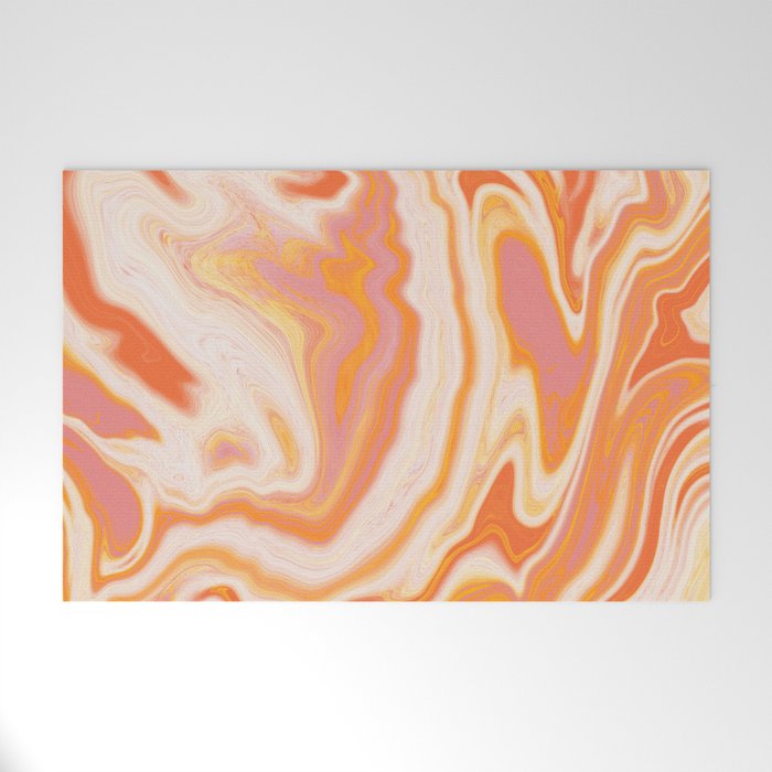 orange marble Welcome Mat Gallery Image 1