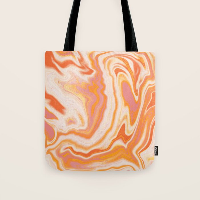 orange marble Tote Bag Gallery Image 1