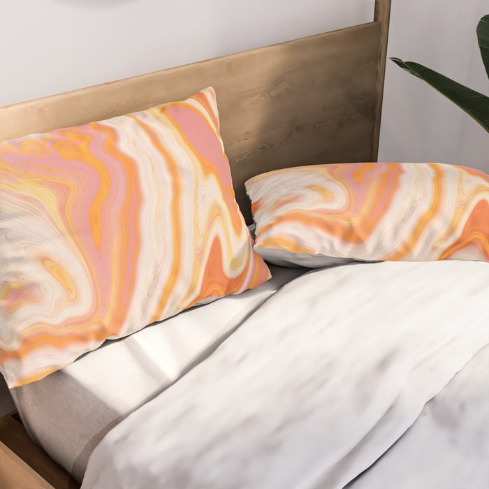orange marble Pillow Sham Gallery Image 2