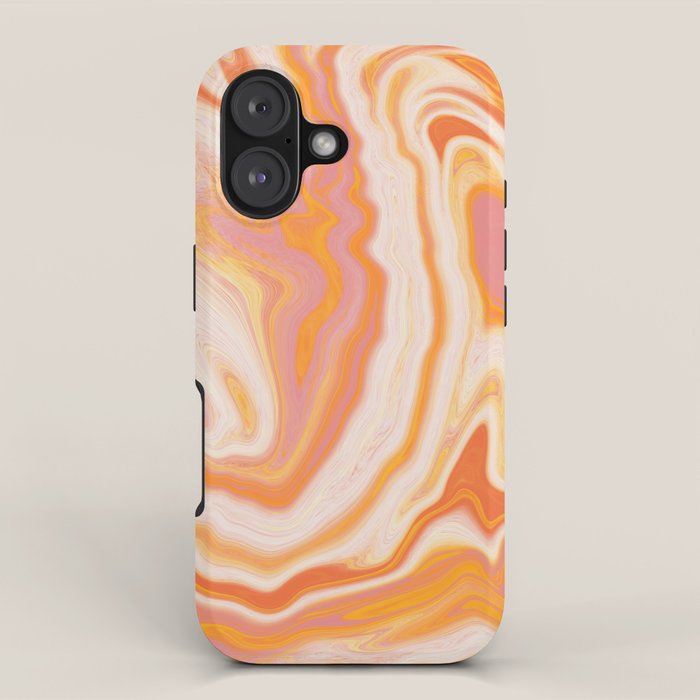 orange marble iPhone Case Gallery Image 1