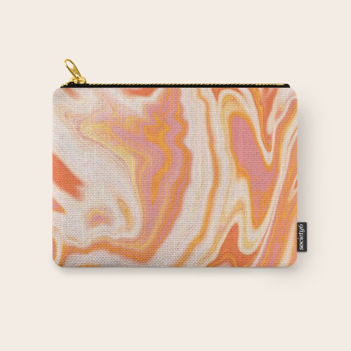 orange marble Carry All Pouch Gallery Image 1