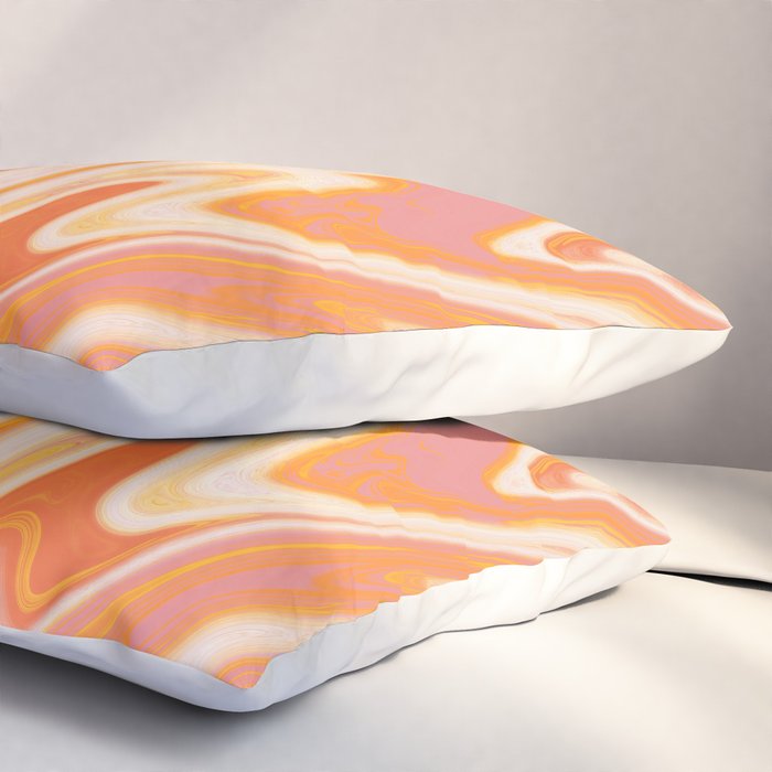 orange marble Pillow Sham Gallery Image 3