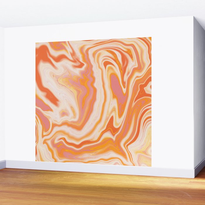 orange marble Wall Mural Gallery Image 2
