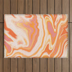 orange marble Outdoor Rug Gallery Image 1