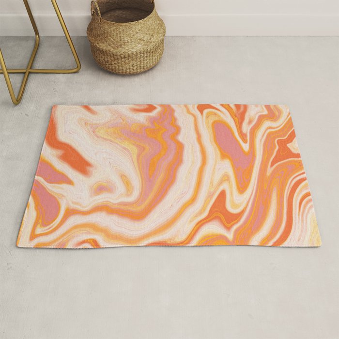 orange marble Rug Gallery Image 1