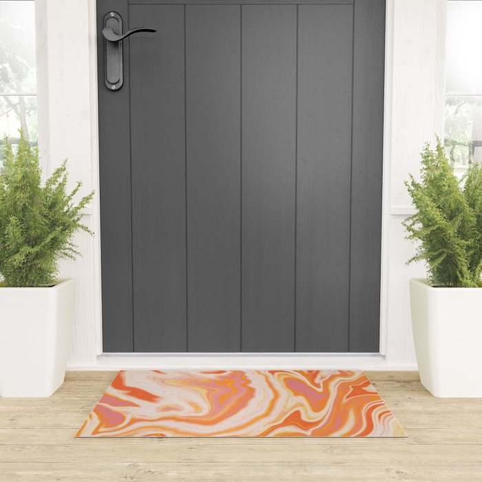 orange marble Welcome Mat Gallery Image 3