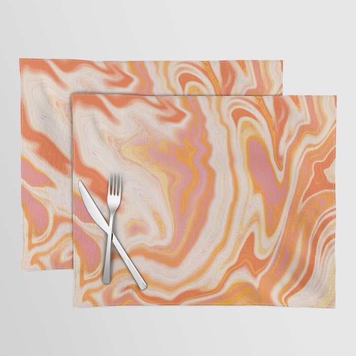 orange marble Placemat Gallery Image 1