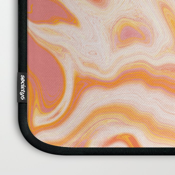 orange marble Laptop Sleeve Gallery Image 3