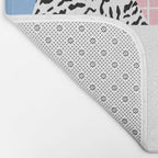 Shredding - indoor house plant pop art grid pattern minimal abstract neon 1980s style memphis retro Bath Mat Gallery Image 2