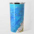 Capri Islands | Tropical Travel Summer Island | Ocean Sea Beach Swim Sail Painting  Travel Mug Gallery Image 1