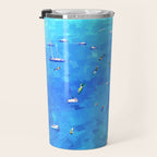 Capri Islands | Tropical Travel Summer Island | Ocean Sea Beach Swim Sail Painting  Travel Mug Gallery Image 3