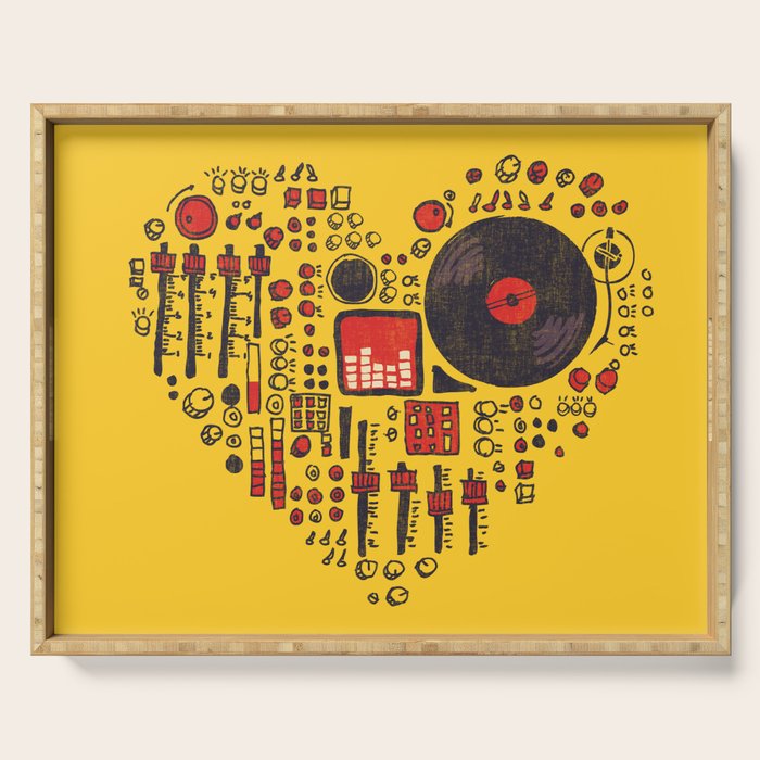 Music in every heartbeat Serving Tray Gallery Image 1