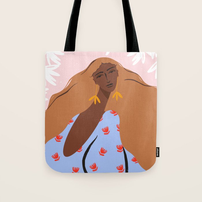 Woman Looking Back Tote Bag Gallery Image 1
