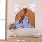 Woman Looking Back Wall Tapestry Gallery Image 2