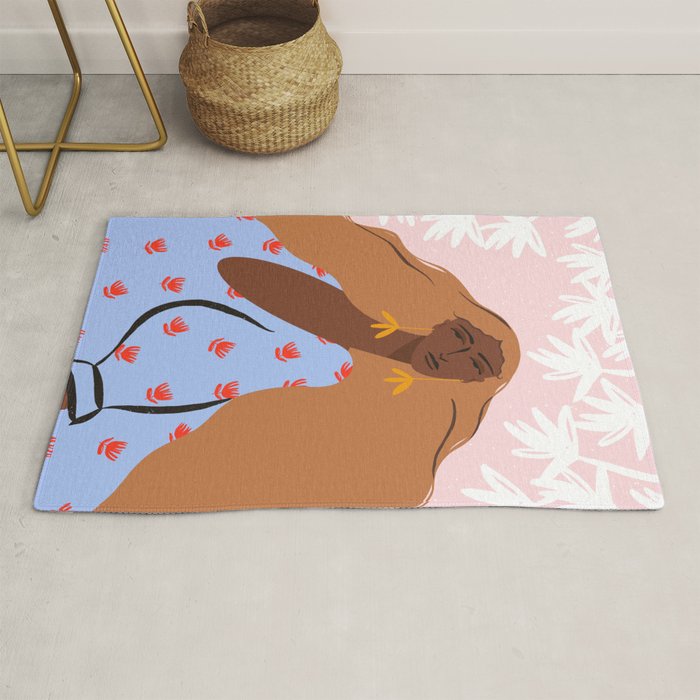Woman Looking Back Rug Gallery Image 1