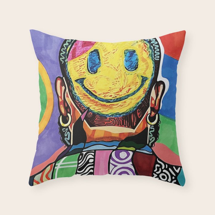 Smiley Throw Pillow Gallery Image 6