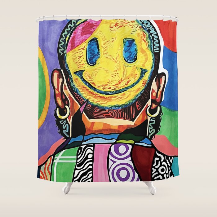 Smiley Shower Curtain Gallery Image 1