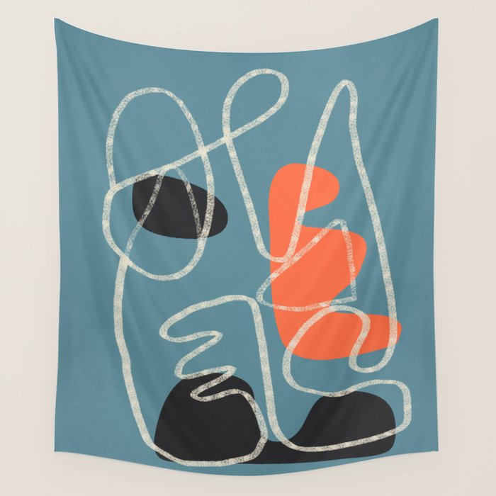 Organic Minimalist Layers 5 Wall Tapestry Gallery Image 4