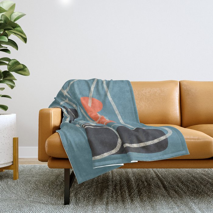 Organic Minimalist Layers 5 Throw Blanket Gallery Image 1