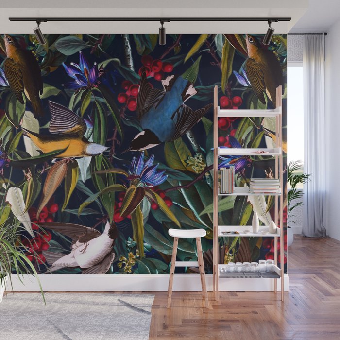 Midnight Birds I Wall Mural Gallery Image 1