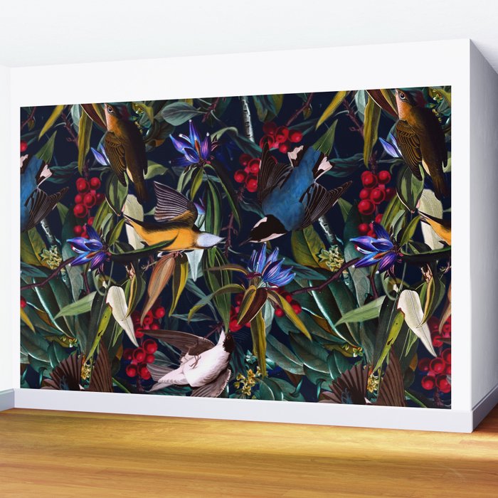 Midnight Birds I Wall Mural Gallery Image 2