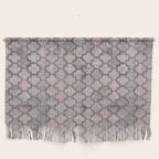 Vintage Moroccan Tiles Grey, Blush And Smoke Pink Wall Hanging Gallery Image 1
