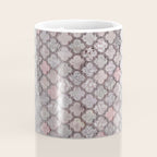 Vintage Moroccan Tiles Grey, Blush And Smoke Pink Coffee Mug Gallery Image 4
