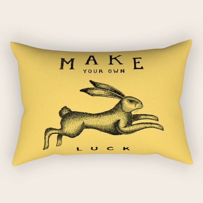 MAKE YOUR OWN LUCK Rectangular Pillow Gallery Image 2