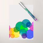 Translucent Rainbow Colored Circles with Sparkles - Multi Colored Wrapping Paper Gallery Image 1