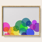 Translucent Rainbow Colored Circles with Sparkles - Multi Colored Serving Tray Gallery Image 1