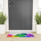 Translucent Rainbow Colored Circles with Sparkles - Multi Colored Welcome Mat Gallery Image 3