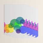 Translucent Rainbow Colored Circles with Sparkles - Multi Colored Wrapping Paper Gallery Image 3
