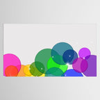 Translucent Rainbow Colored Circles with Sparkles - Multi Colored Tablecloth Gallery Image 2